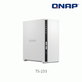 QNAP Cortex-A55 quad-core 2.0 GHz processor, 2 GB RAM TS-233, 2-Bay Desktop  NAS